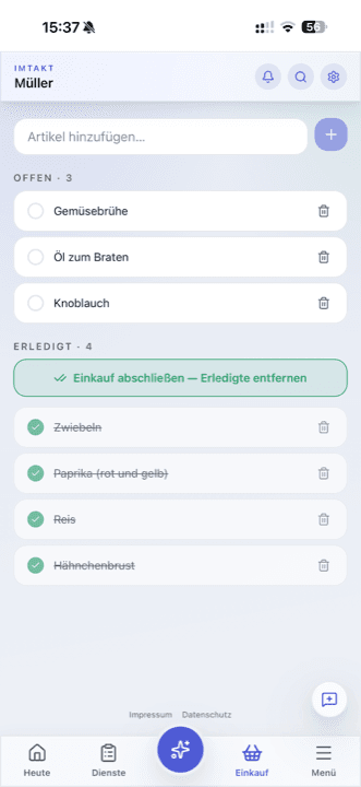 ImTakt Modul Einkauf