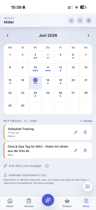 ImTakt Modul Kalender