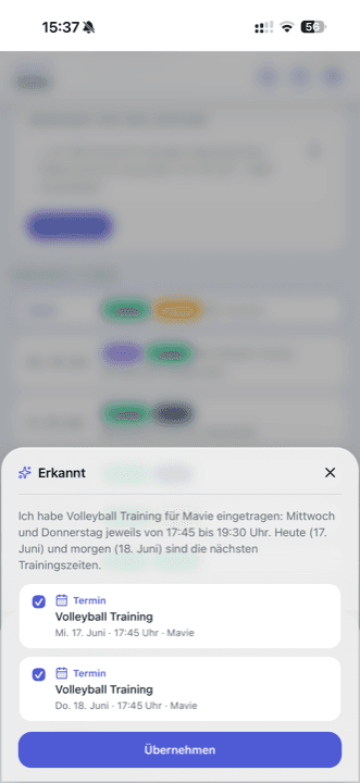 ImTakt erkennt Termine aus einem Foto
